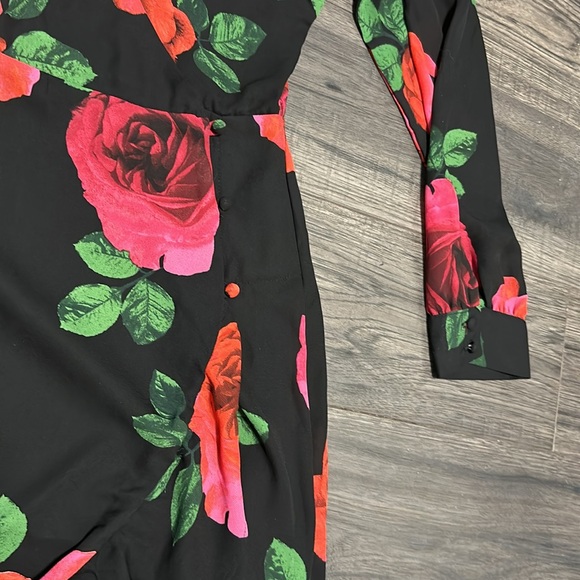 Lulu’s - Floral Maxi Dress with slit - Picture 5 of 7